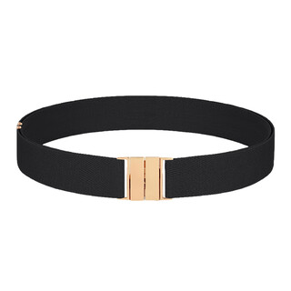 Big wheel 2026 new lazy women's elastic belt women's belt jeans large size elastic waist trim extra long fat girl black + alloy button 125cm 105-160jin jin is equal to 0.5kg recommended