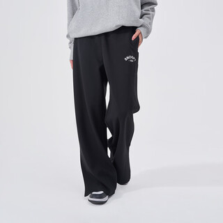 Fun2024 new autumn and winter trendy brand casual pants women's straight street jazz hip-hop pants knitted trousers loose black xs