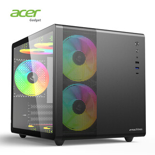 Emachines acer acerv300 full side see-through mini sea view room desktop computer desktop main case simple seiko matx motherboard 240 water-cooled type-c v300 black (acer logo top)