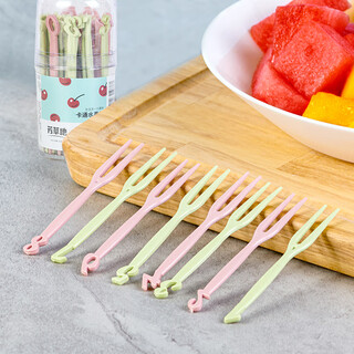 Fangcaodi disposable fruit forks, 40 pieces, thickened fruit picks, cake forks, mid-autumn moon cake forks, dessert forks, snack forks, canned