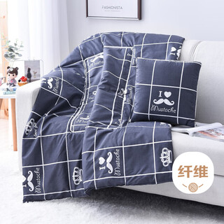 Ivy pillow quilt two-in-one car pillow cushion waist back car folding quilt 100*150 gray crown