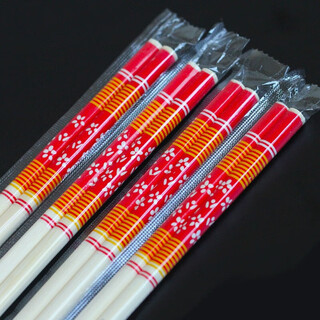 Yexiang disposable bamboo chopsticks blue and white porcelain flower set individually packaged wedding banquet wedding banquet wedding wine takeaway packaging convenient chopsticks special model for wedding banquets (individually packaged 50 pairs)