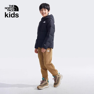 北面北面童装儿童裤子防风防泼水休闲长裤户外保暖秋冬款|89XJ 173/棕色 160 (XL) (推荐151-160cm)