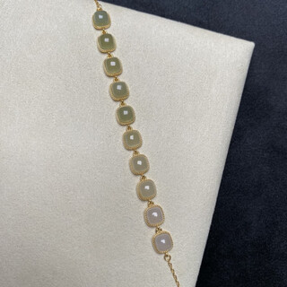 Dl 1998 tanzanite bracelet natural colored gemstone tourmaline tanzanite translucent blue moonlight blue ruby grandmother square clear water and field jade bracelet