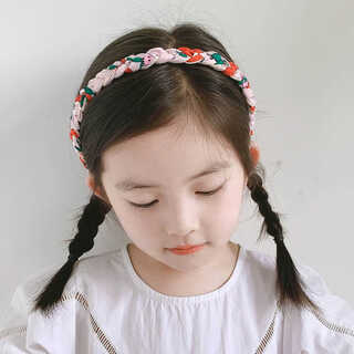 Tang funi fabric twist hairband for girls, no harm to the headband, teeth, anti-slip, hair press, little girl, children's hairpin, headband, hair accessory, pink