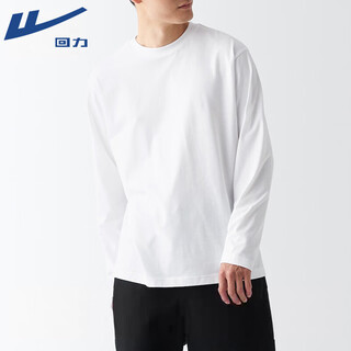 Warrior heavyweight pure cotton long-sleeved t-shirt men's spring and autumn new round neck bottoming shirt men's casual loose sports top inner wear