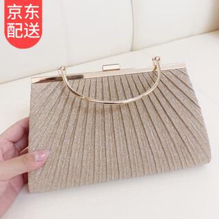Yunshun dinner handbag for women, suitable for special banquet clutch, wedding mother's bag with evening dress, cheongsam small bag, dinner clutch, light gold small bag