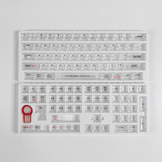 Xingpo mda highly transparent 116-key mechanical keyboard small complete set of themed keycaps white transparent keycaps