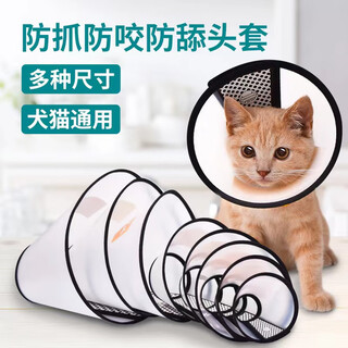 Xinghengmeng elizabeth circle pet shame circle dog collar cat headgear postoperative protection circle neutering anti-licking and anti-scratch collar no. 6 suitable for 8 jin jin equals 0.5 kg, inner cat 6 jin jin equals 0.5 kg inner dog