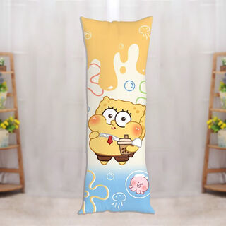 Spongebob squarepants life-size pillow big star long pillow cute cartoon plush doll sleeping leg doll spongebob squarepants-1 60x180 cm (large life-size) 2way