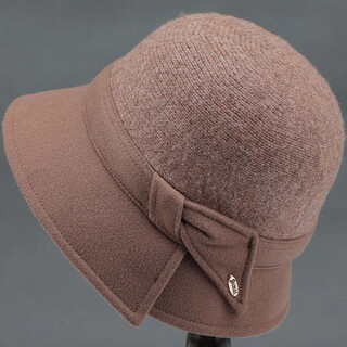 Jieyingshi autumn and winter hats for middle-aged and elderly women and mothers with cotton and thickened warm basin hats grandma hats old ladies woolen cotton hats khaki