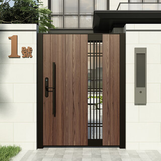 金赋顺铝合金别墅大门不锈钢塑木庭院门铁艺实木乡村院子大门花园小院门 款2（不锈钢每平方）