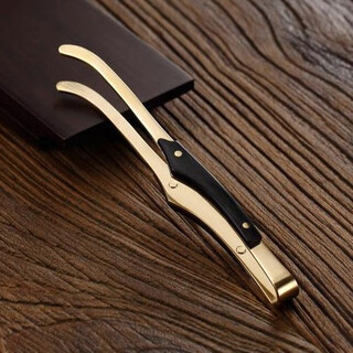 Sailotou copper and wood tea clips, kung fu tea set accessories, tea leaf clips, tea tweezers, tea making tools, tea cup clips, non-slip glossy copper and wood tea clips