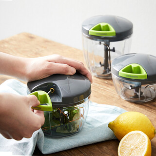 Lock & lock home kitchen multifunctional vegetable cutter manual pull rope meat grinder vegetable cutter magic garlic pounding garlic crusher 900ml (with stirring rod)