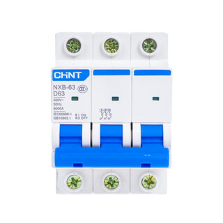 Chint (chnt) d type nxb-63 air switch household small circuit breaker switch 2p3p4pd32/d63 3p d25a