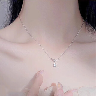 Necklace for women pt950 water drop pendant platinum clavicle chain valentine's day platinum water drop necklace