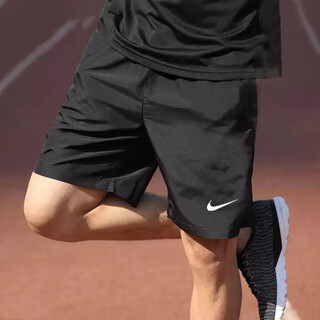 Nike (nike) shorts men's pants summer sports pants casual pants loose comfortable breathable fitness training quick-drying woven pants bv6856-010 black xl