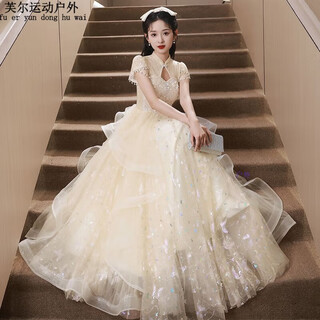 Ayub color banquet evening dress for women, high-end niche, light luxury, hosting art exams, can be worn at ordinary times