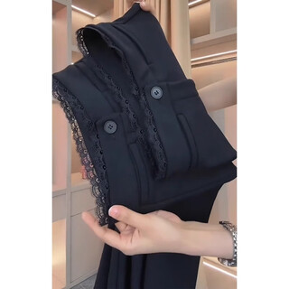 Bu shuyao plus velvet thickened micro-flared suit pants for women autumn and winter new large size fat mm design high waist slim black bell-bottom pants black regular 2xl 140-160jin jin is equal to 0.5 kg