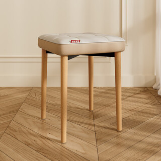 Kuka gujia wood art stool cream style makeup stool dressing table chair modern simple internet celebrity makeup chair pt8011yq dressing stool white beech solid wood legs