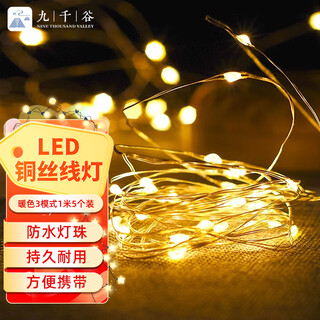 Jiuqiangu light string mini led copper wire filament holiday bouquet decoration starry gypsophila birthday proposal atmosphere light 5 pack 4763