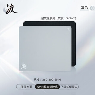 Zhenhuodu mouse pad e-sports fps smooth fine surface solid color competitive game dedicated large and small table mat csgo lol pubg fearless contract gray 360*300*5 overlock small