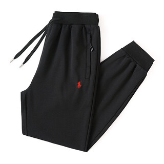 Polo sport american ralph lauren 2025 spring new style horse logo embroidered pure cotton loose casual pants large size leggings trousers black / leggings xl