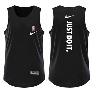 Tencent sports nba fitness sports quick-drying vest men's trendy waistcoat running training loose korean style sweatshirt sleeveless vest for men black nba just vest xl