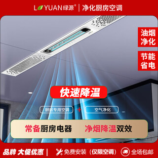 Lvyuan kitchen air conditioner t7 small 1p good news for small kitchens embedded single cooling without outdoor unit saves power and space negative ion purification quick cooling low noise air cooler single cooling small 1 hp self-cleaning-2000w-1 hole t7 white