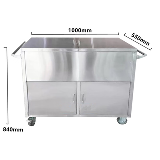 Garbage transfer truck disinfection truck sterile goods transfer truck waste transfer truck two-layer rectangular waste truck 304 stainless steel 1000*550*840mm