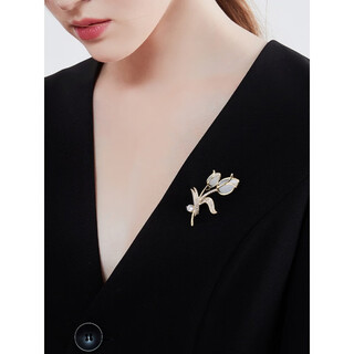 Caizhi tulip flower brooch for women 2024 new design suit pin accessories corsage as a gift for mother