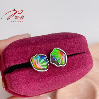 Luxurious canadian natural colored stones, shells and snails, lucky gemstone earrings, silver inlay, new style and versatile