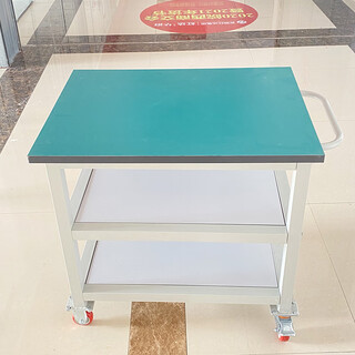 Huili anti-movable wheeled turnover material small hand push workshop workbench double-layer three-layer cargo tool cart three-layer anti-cart 80*150cm