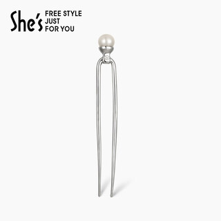 She s qianzi babiye craft pearl plate hairpin ancient style new chinese style u-shaped hairpin ball hairpin hairpin hair accessories silver h0