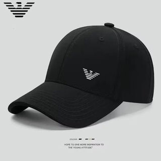 Armani exchange armani baseball cap men's sports peaked cap breathable couple sun protection hat am-black pure cotton one size adjustable size