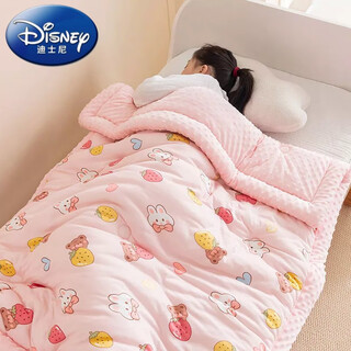Disney (disney) class a knitted cotton baby quilt beanie quilt children winter quilt winter kindergarten small quilt quilt spring and autumn quilt core jelly/rabbit a side knitted b side beanie quilt spring and autumn quilt 100*120 1.5jin jin equals 0.5kg