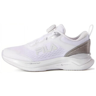 Fila big children's mesh sports and leisure non-slip anti-kick shock-absorbing children's training shoes white 35
