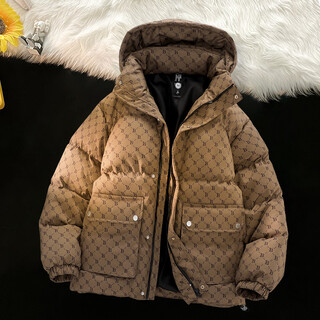 Vack autumn and winter jackets men's cotton clothes winter trendy cotton jackets thickened bread jackets men's winter clothes jackets cotton clothes khaki m (100-120jin jin is equal to 0.5 kg)