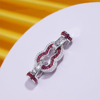 Dl 1998 fat donglai same style 18k pearl necklace buckle head plated with 18k gold ruby gourd connecting bead chain pearl jade buckle ruby gourd connecting buckle