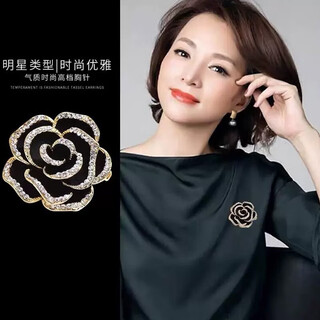 Core luxury rose brooch corsage brooch high-end women's luxury ladies accessories coat fashionable and elegant temperament decoration brooch + gift box packaging
