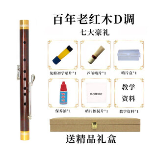新艺新艺加键管子乐器催泪管单管筚篥成人专业演奏可吹正音4低音3加键 百年老红木 加键D调