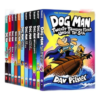 神探狗狗的冒险  Dog Man1-11册全套平装赠音频 英文原版 幽默爆笑漫画书 小学生课外阅读故事 儿童英语启蒙绘本兴趣培养 学乐Scholastic出版  3-12岁美国学乐出版社  小学教辅