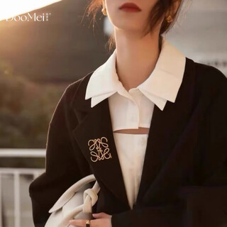 Quamer luojia brooch geometric hollow high-end women's design niche luxury temperament corsage gold