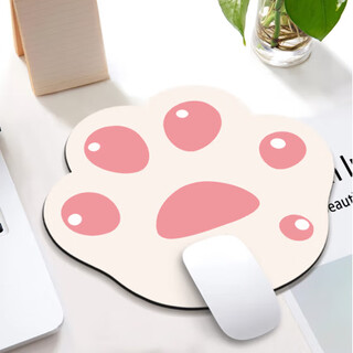聚盈丰 鼠标垫办公鼠标垫猫爪凑单鼠标垫创意卡通底部防滑可水洗便携笔记本电脑鼠标垫猫爪系列 灰白色