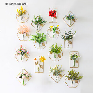 Wall decoration pendant wall hydroponic vase wall hanging creative restaurant wall wall decoration pendant home living room back 15-piece luxury set worry-free matching