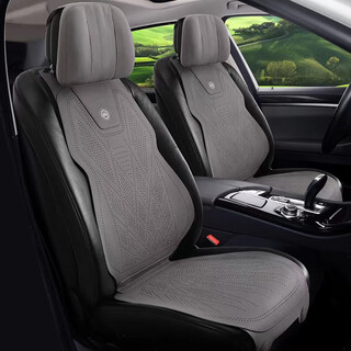 Shantou lincun car seat cushion, suitable for all seasons, suede leather, breathable, high-end saddle cushion, suede perforated seat cover, winter small waist, business gray (single seat one)