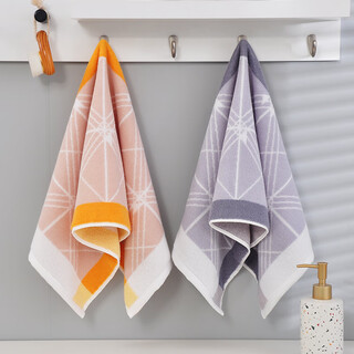 Shantou lincun towel pure cotton face wash household soft absorbent lint-free hotel shower men and women adult thickened cotton face towel 2 pieces 100% pure cotton 75x35cm