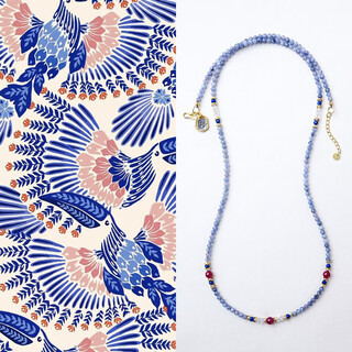 Henglijia amy garden amy sgarden wushuanghua natural tanzanite millet bead necklace women's stacking bracelet wushuanghua necklace