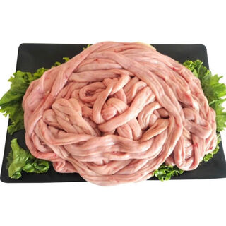 Farm pig fresh pig small intestine circle intestine rural native pig newly killed bitter intestine pig intestine stuffed with blood sausage 4jin jin is equal to 0.5 kg fresh pig small intestine (no oil)