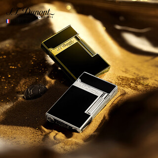 S.t.dupont french dupont lighter ligne2 chinese lacquer loudspeaker lighter as a birthday gift for your boyfriend, black gold-plated 16884
